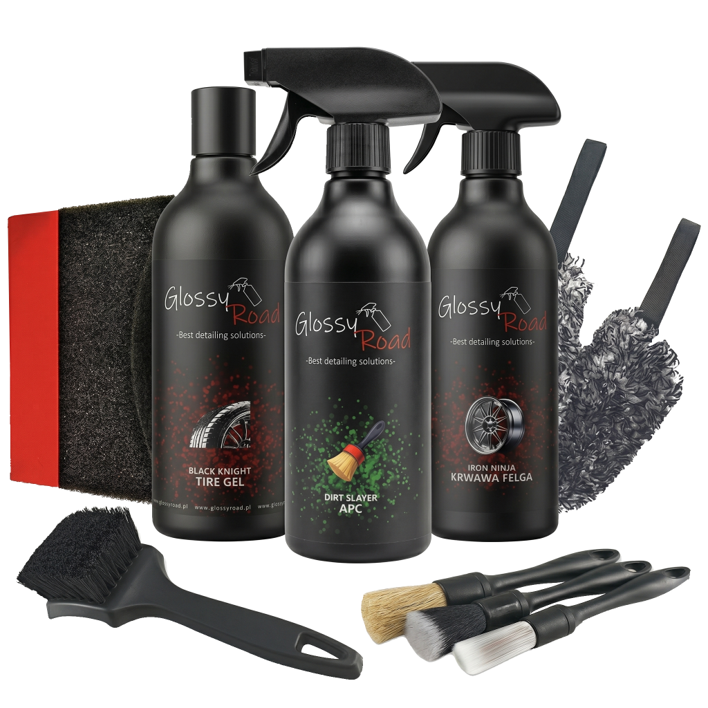 zestaw do mycia kół komplet glossyroad